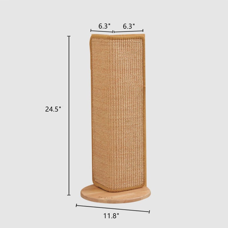 SHENGOCASE 2-Pack 24.5" Tall No Drilling Wall Sofa Couch Corner Cat Sisal Scratcher,Scratching Post,Replaceable Sisal Scratch Pad Mat, Couch Protector - Image 4