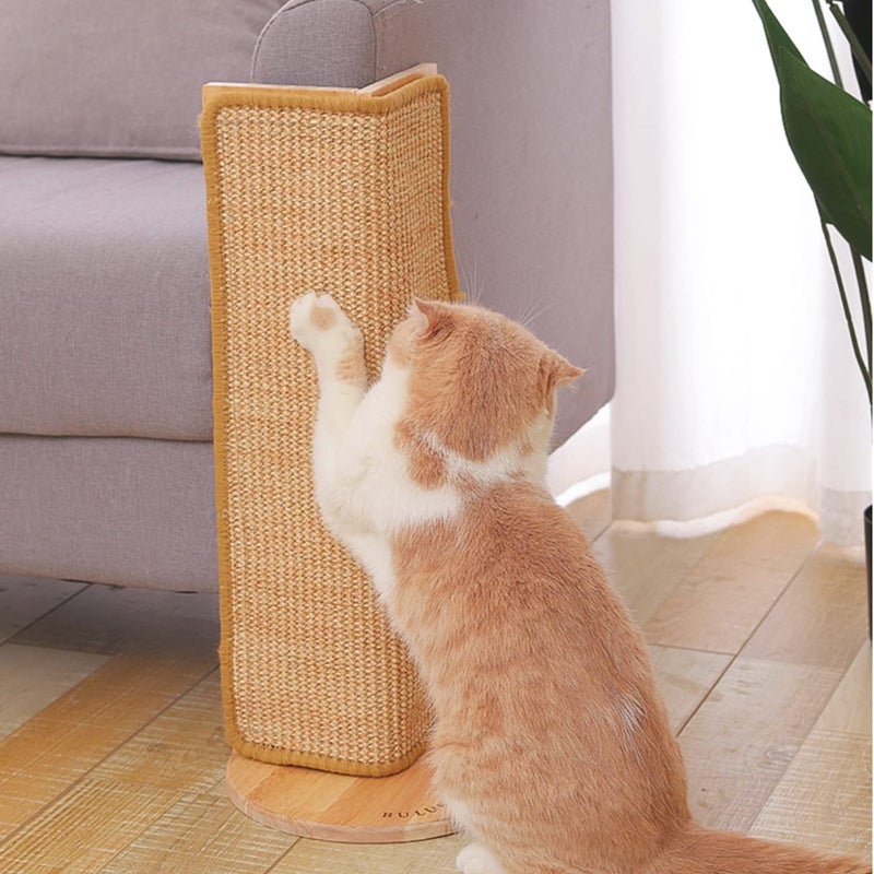 SHENGOCASE 2-Pack 24.5" Tall No Drilling Wall Sofa Couch Corner Cat Sisal Scratcher,Scratching Post,Replaceable Sisal Scratch Pad Mat, Couch Protector - Image 2