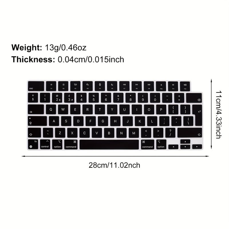 White Keyboard Cover for MacBook Air 13.6 15.3 Pro 14 16 with Touch ID - Image 2