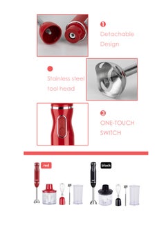 RAF BLENDER SET 5 İN 1 || Stainless Steel 400W || Powerful Turbo Boost With Variable Speeds, Chopper, Mixer, Food Processor, Smoothie Maker and milk frother  - Image 5