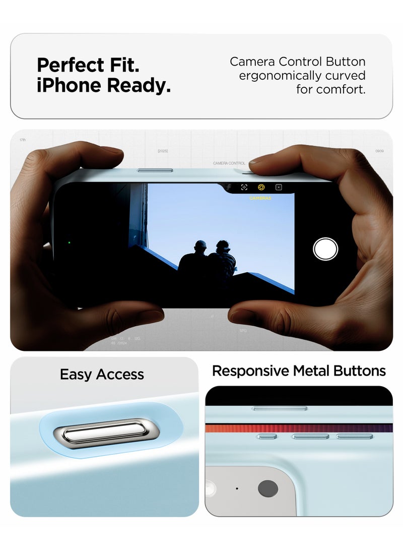 Spigen Silicone Fit MagFit for iPhone 17 Pro MagSafe Case Cover - Mute Blue - Image 4