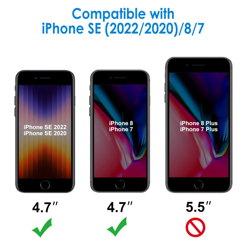 JETech Privacy Screen Protector for iPhone SE 3/2 (2022/2020 Edition), iPhone 8 and iPhone 7, Anti-Spy Tempered Glass Film, 2-Pack - Image 2