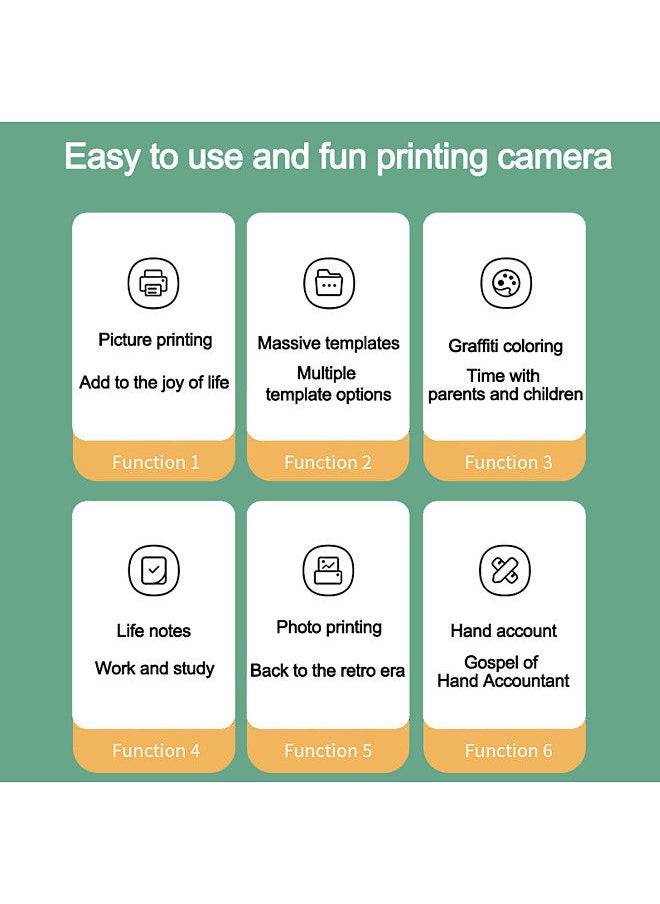 Generic - Mini Pocket Printer Camera Instant Print Portable Thermal Printing Machine Wireless BT ConnectionCompatible with Android iOS - Image 1