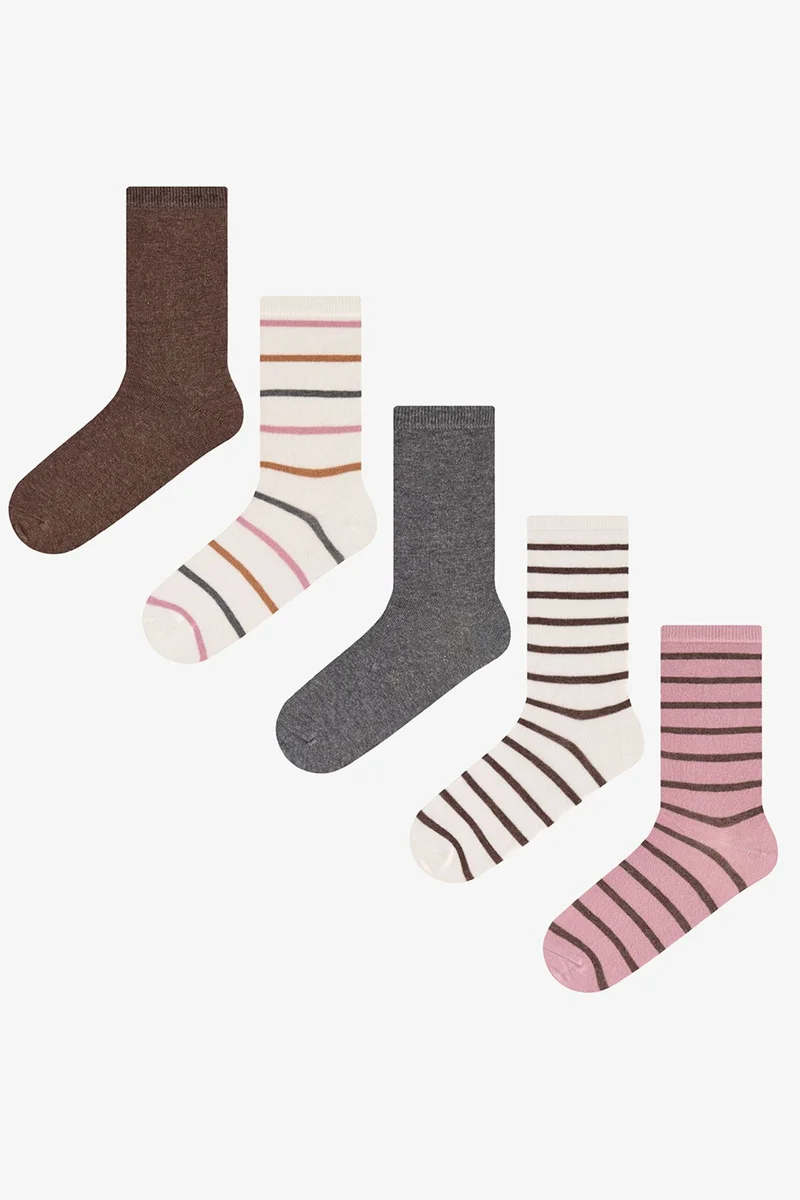 Penti PENTI Natural Lines Striped Pair Crew Socks