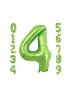Party with Emma Green Number Balloons 40 Inch Birthday Foil Balloon Party Decorations Supplies Wedding Bachelorette Birthday Bridal Shower Graduation Anniversary Celebration Decoration Fly with Helium (Number 4)  - Image 4