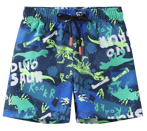 SGMWVB Toddlers and Baby Boys' 3-Piece Swimsuit Trunk Rashguard Set and Sun Hat Swimwear Bathing Suit Sunsuit Swim Shirt UPF 50+ Tyrannosaurus Rex 2-3T - Image 3