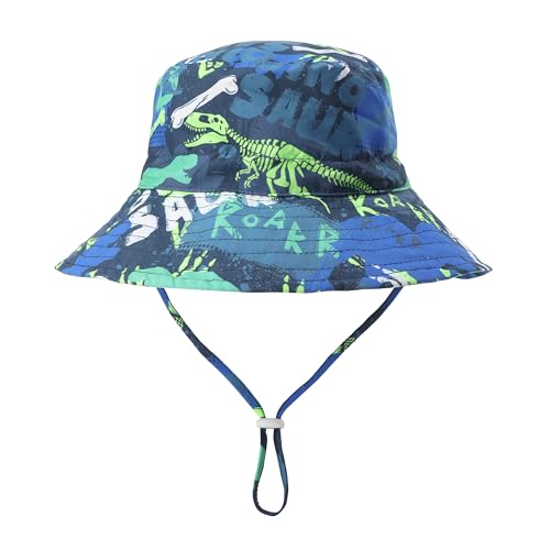 SGMWVB Toddlers and Baby Boys' 3-Piece Swimsuit Trunk Rashguard Set and Sun Hat Swimwear Bathing Suit Sunsuit Swim Shirt UPF 50+ Tyrannosaurus Rex 2-3T - Image 4