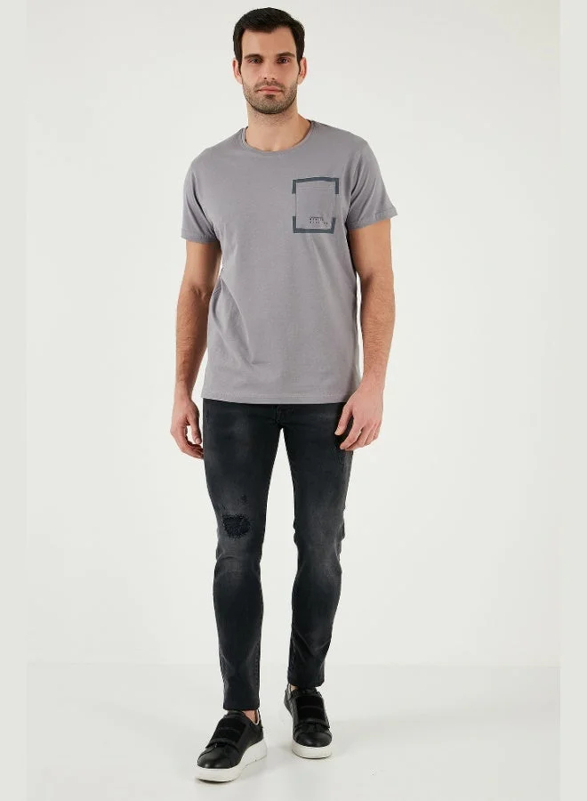 Buratti  Buratti Crew Neck Cotton Slim Fit T Shirt Men's T SHIRT 541REWORK for Men | Best Price UAE