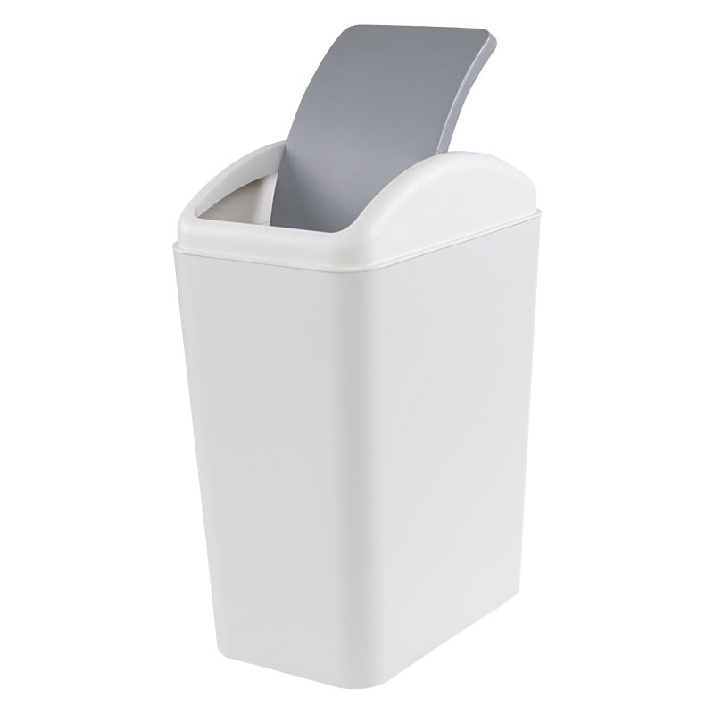 Nicesh 45 Gallon Swing Top Trash Can Plastic Garbage Can with Swing Lid Gray