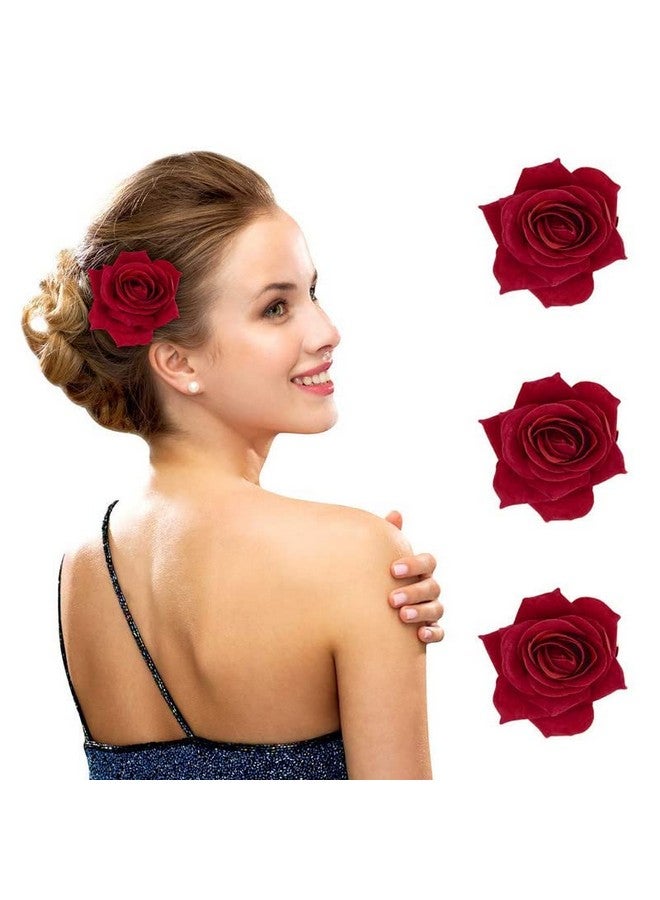 تشاندركاش مجموعة من 6 مشابك شعر على شكل زهرة وردية من CHANDERKASH لتصفيف الشعر ومشابك شعر وربطات شعر للنساء والفتيات - Image 3