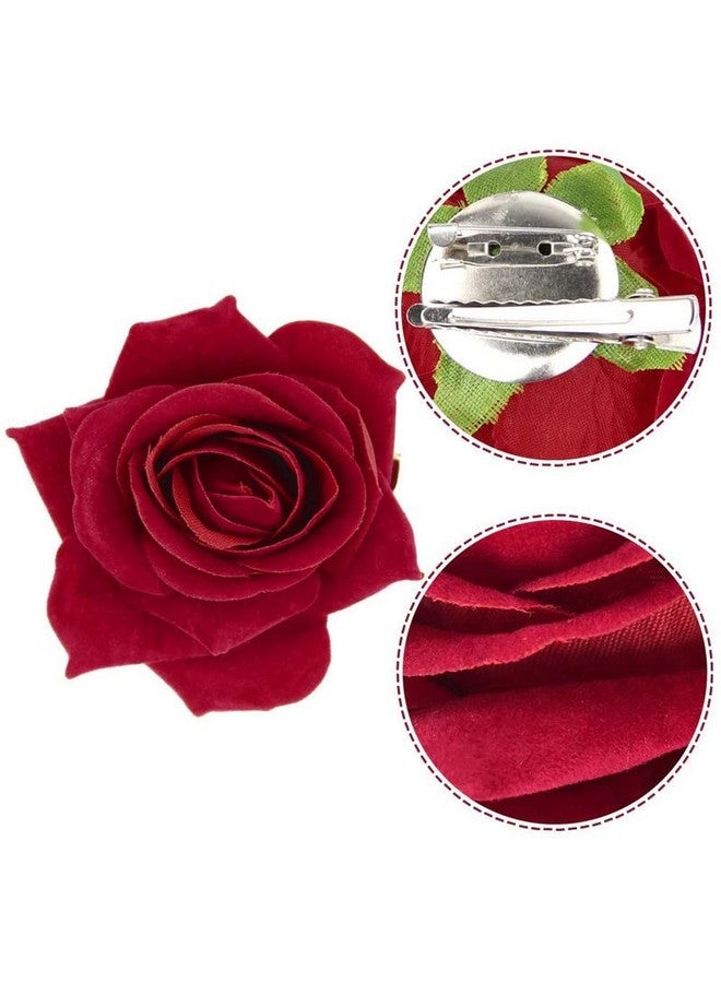 تشاندركاش مجموعة من 6 مشابك شعر على شكل زهرة وردية من CHANDERKASH لتصفيف الشعر ومشابك شعر وربطات شعر للنساء والفتيات - Image 2