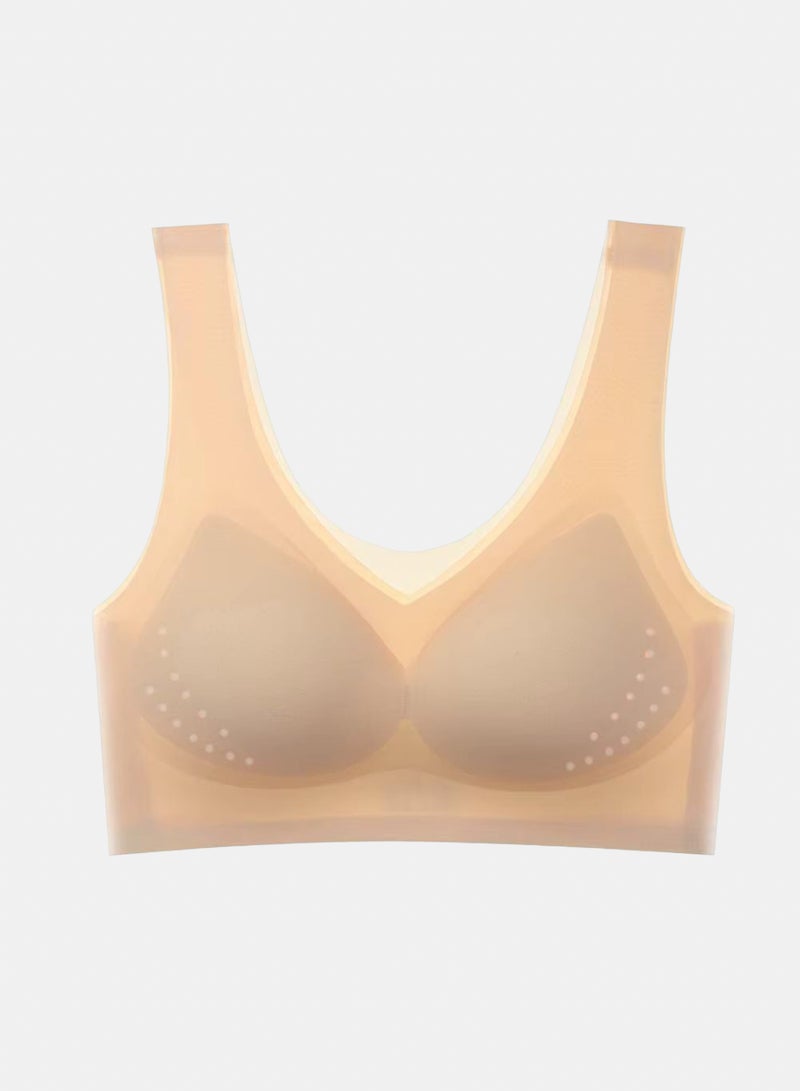 Seamless Wireless Bra for Women, Breathable Padded Bra with Removable Cups, Full Coverage Comfort Bra, Stretchy Soft Support, Everyday Wear, Plus Size Friendly - Image 3