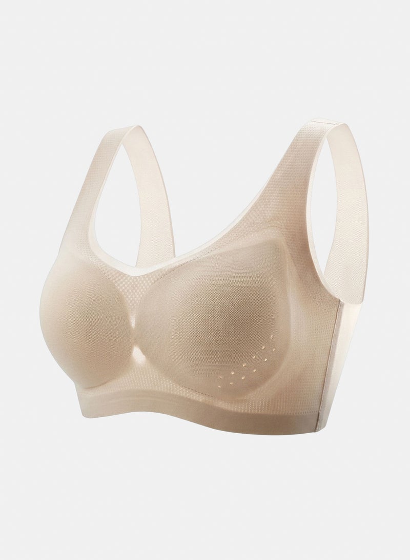 Seamless Wireless Bra for Women, Breathable Padded Bra with Removable Cups, Full Coverage Comfort Bra, Stretchy Soft Support, Everyday Wear, Plus Size Friendly - Image 1