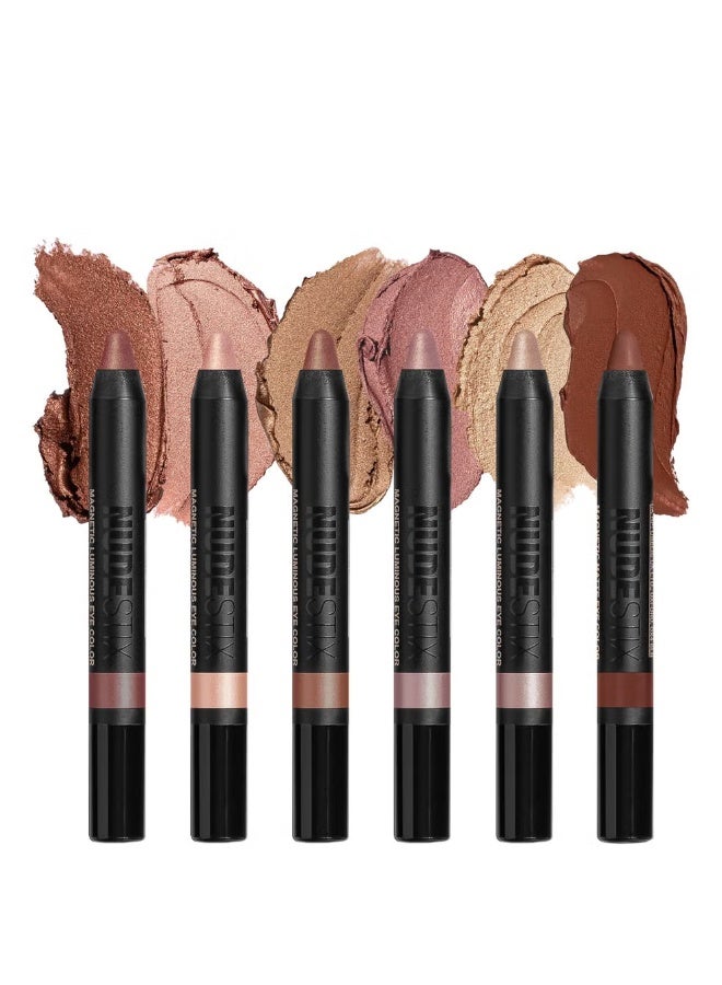 NUDESTIX Nude Beach 6-Piece Eye Pencil Palette - Image 1