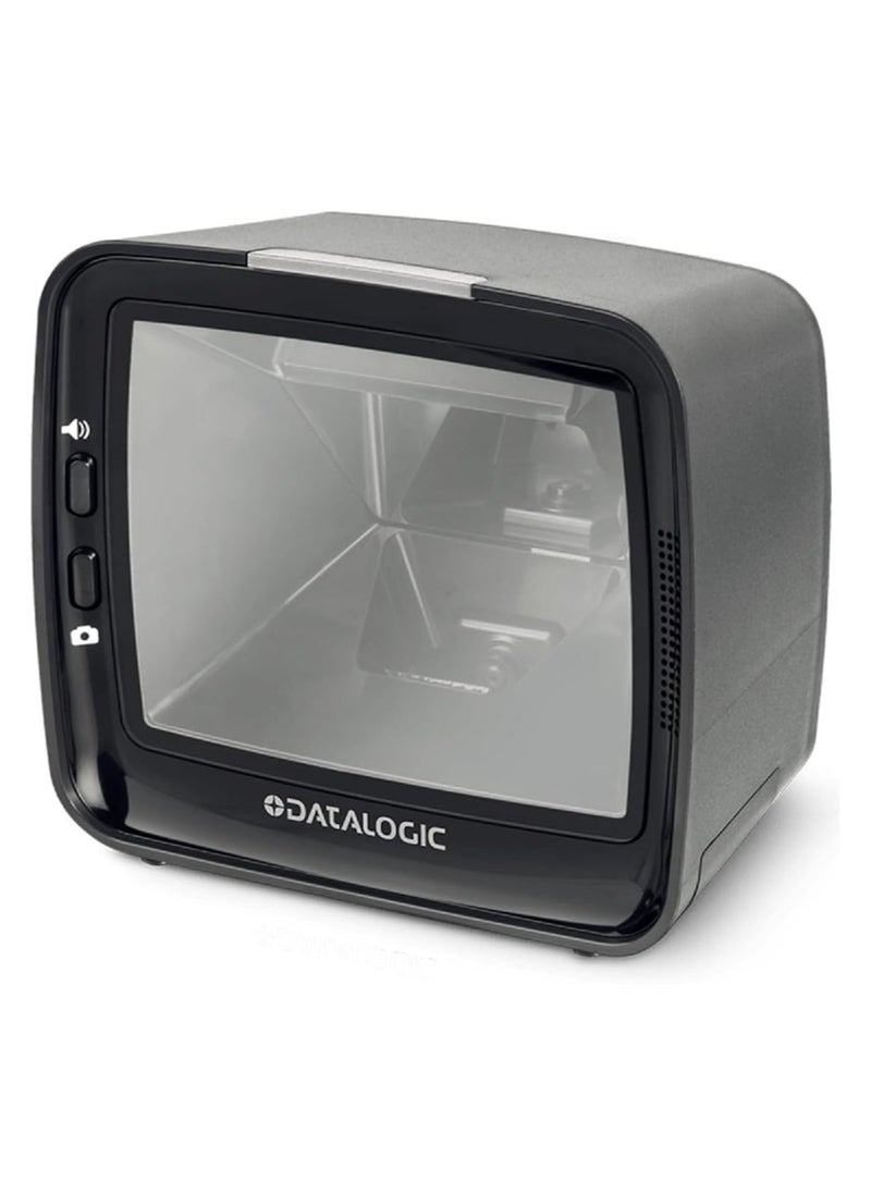 داتالوجيك Datalogic Magellan 3410VSi 2D On-Counter Barcode Scanner Kit – Multi-Interface, USB Cable, Wall Mount, Black 