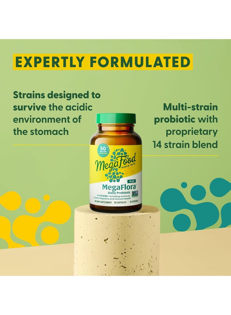 MegaFood MegaFlora Daily Probiotic, 14 Strains - Inlcuding Strains to Support Digestive and Immune Health, 60 Capsules - Image 5