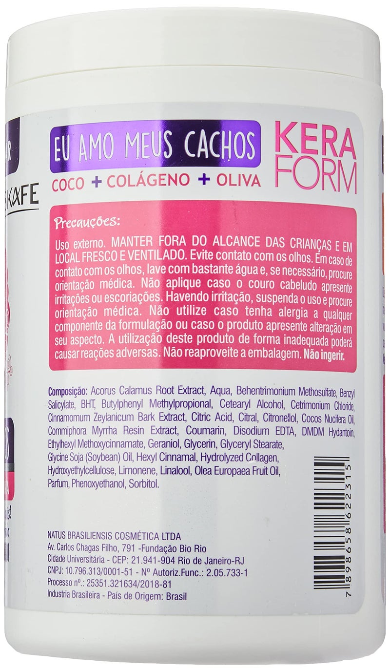 Skafe - Linha Keraform (Creme para Pentear) - Eu Amo Meus Cachos 1 Kg - (Keraform (Combing Cream) Collection - Love My Curls Net 32.27 Oz) - Image 2