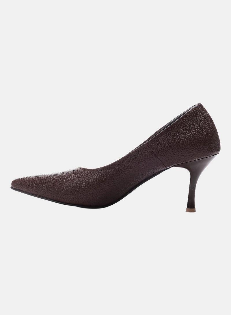 ICE CLUB Women's Pointed Toe Heel – Pebble-Grain Textured - Image 4