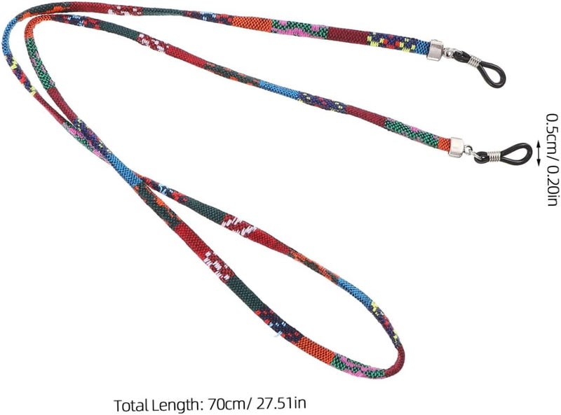 10pcs Anti-slip Glasses Strap Flat Cord Eyewear Retainer Colorful Mixed Pack for Sports and Outdoor Use Random Color - Image 2