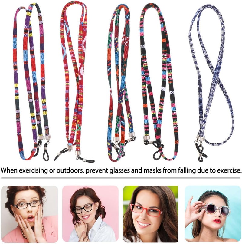 10pcs Anti-slip Glasses Strap Flat Cord Eyewear Retainer Colorful Mixed Pack for Sports and Outdoor Use Random Color - Image 5
