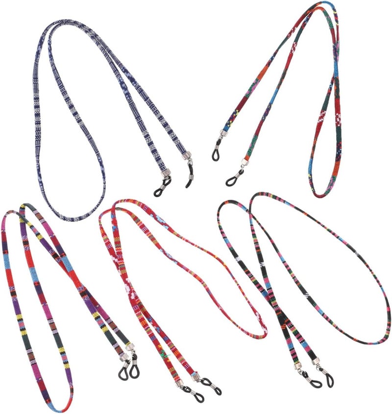 10pcs Anti-slip Glasses Strap Flat Cord Eyewear Retainer Colorful Mixed Pack for Sports and Outdoor Use Random Color - Image 1