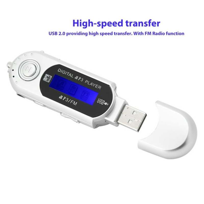 لاعب موسيقى رقمي USB MP3، جهاز لاسلكي محمول، نسخة قابلة للشحن + كبل سماعة أذن، لون فضي. - Image 4