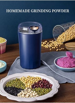 VOGMAX Mini Grinder,Food Grade Stainless Steel,Low Noise,Can Be Used to Grind Grains,Coffee Beans,Nuts-Blue  - Image 2
