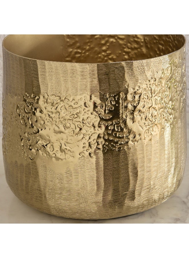 Home Box Melrose Litt Aluminium Textured Planter - 21x21x18 cm - Image 3