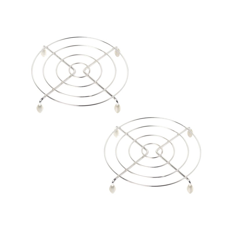 Embassy Stainless Steel Trivet/Hot Pot Stand for Kitchen | Size - 20.5 cm | Pack of 2 | Heat Resistant Trivet | Cooker/Vessel Stands | Dining Table Stands for Hot Dishes - Image 5