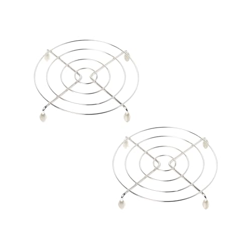 Embassy Stainless Steel Trivet/Hot Pot Stand for Kitchen | Size - 20.5 cm | Pack of 2 | Heat Resistant Trivet | Cooker/Vessel Stands | Dining Table Stands for Hot Dishes - Image 1