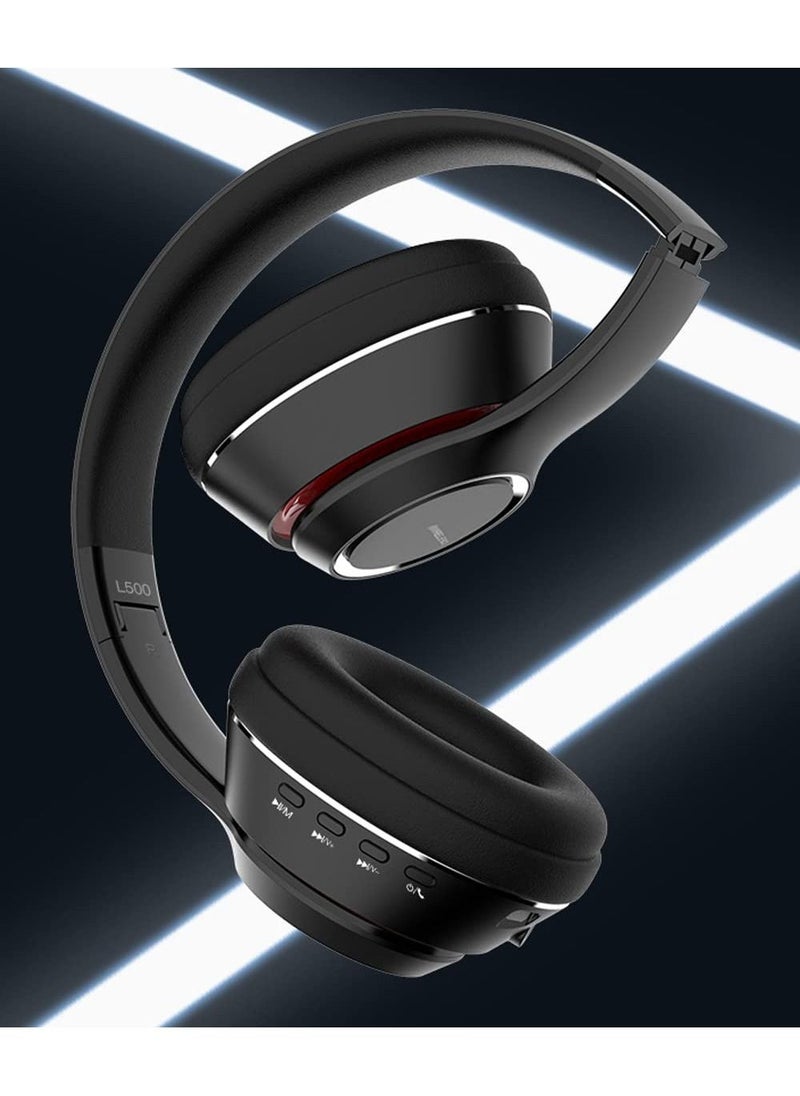 SKY-TOUCH - Wireless headphone Noise Isolating Bluetooth 5.0 Over Ear Headphones Fast charging and long standby time With High Definition Pure Sound for iPhone, iPad, Smartphone, MP3 Players Black - Image 1