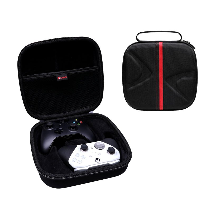 XANAD حقيبة تحكم XANAD 2 في 1 لجهاز Xbox/Playstation/Nintendo Switch/PowerA/ELISWEEN/GameSir/Diswoe/TIANHOO - حقيبة سفر واقية صلبة (أسود) - Image 1
