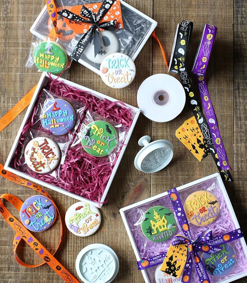 JINYEAH Halloween Cookie Stamp Press 4PCS Cookie Cutter Halloween Cookie Cutters Set Biscuit for DIY Halloween and Daily Baking - Image 3
