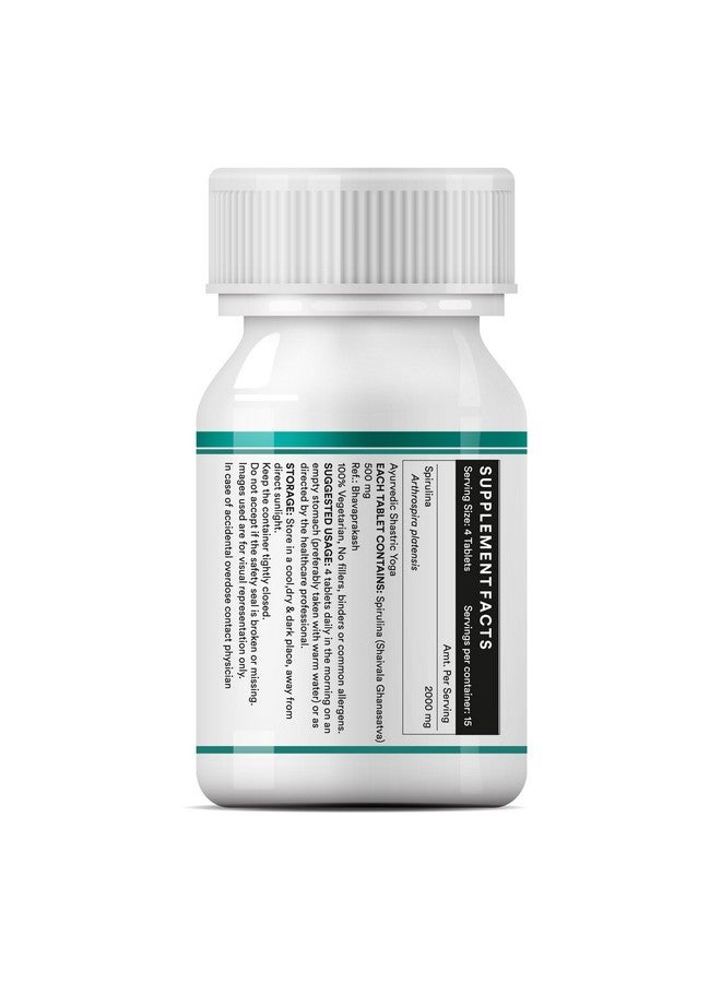 Inlife أقراص سبيرولينا INLIFE 2000 ملغ (لكل حصة) | مكمل غذائي أخضر فائق | مكمل غذائي بروتين ألياف مضادات الأكسدة - 60 قرص (عبوة من 1، 60)  - Image 4