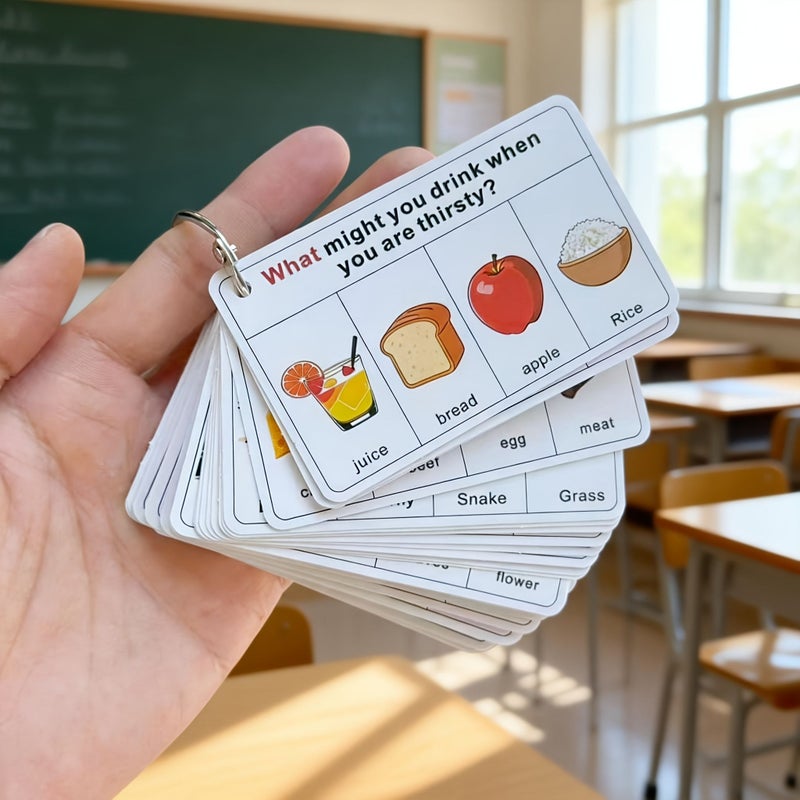 A Set Of 100 Speech Relaxation Task Cards With WH Questions And Vocabulary Teaching Cards - Image 1