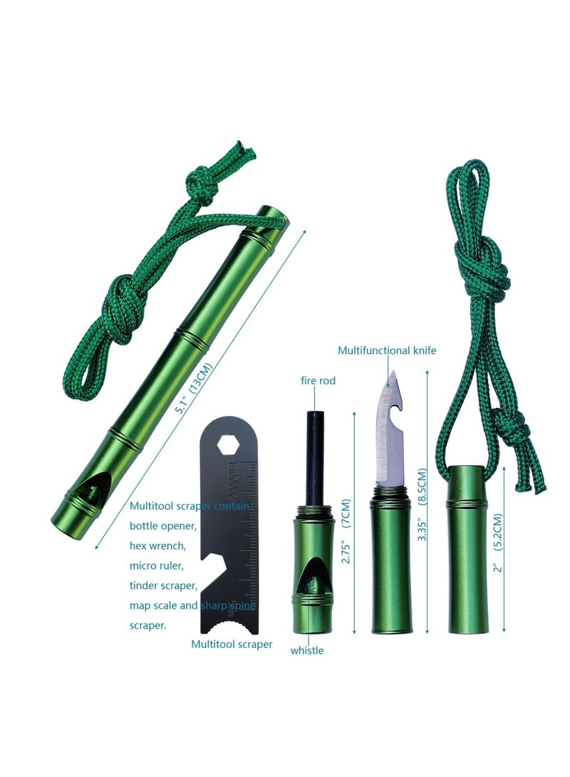SOLARAE 3-in-1 Fire Starter Survival Tool with Whistle, Multi Tool for Camping Hiking Survival, Flint fire Stick Knife Whistle Tool Set, Magnesium Rod Fire Starter, Climbing Gear, Gift for Man and Dad - Image 3