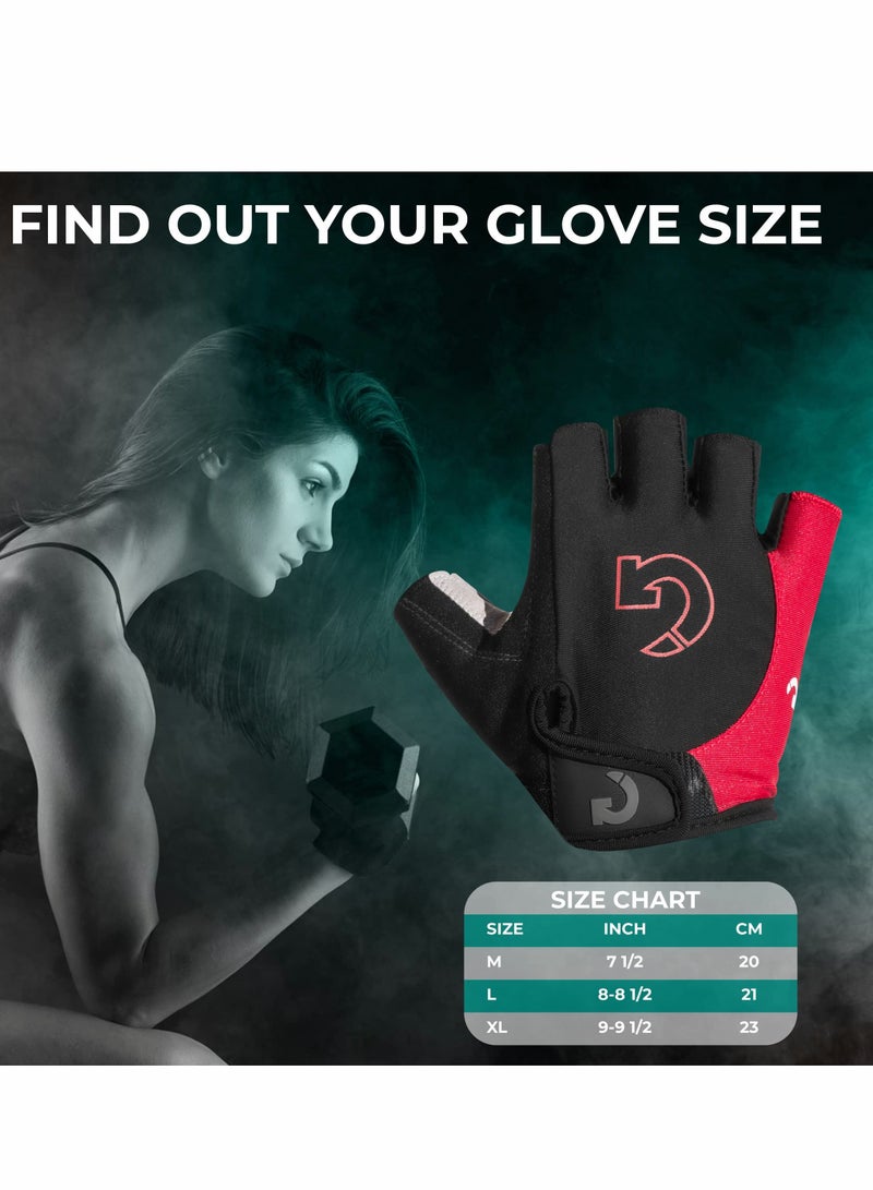 Y&D Cycling Gloves Bicycle Mountain Bike for Men Women Anti Slip Shock Absorbing Padded Breathable Half Finger Short Sports Accessories, XL - Image 3