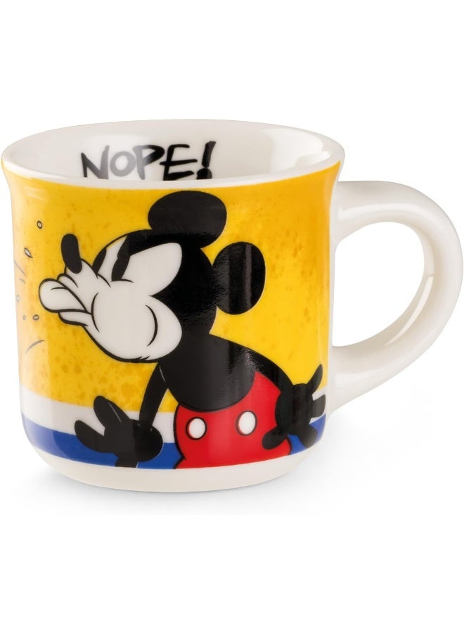 EGAN Mini Mug MICKEY I AM & MINNIE I AM – 80ml Espresso Cup | Collectible Mug | New Bone China | Microwave & Dishwasher Safe | Gift for Coffee & Tea Lovers (MICKEY YELLOW) - Image 1