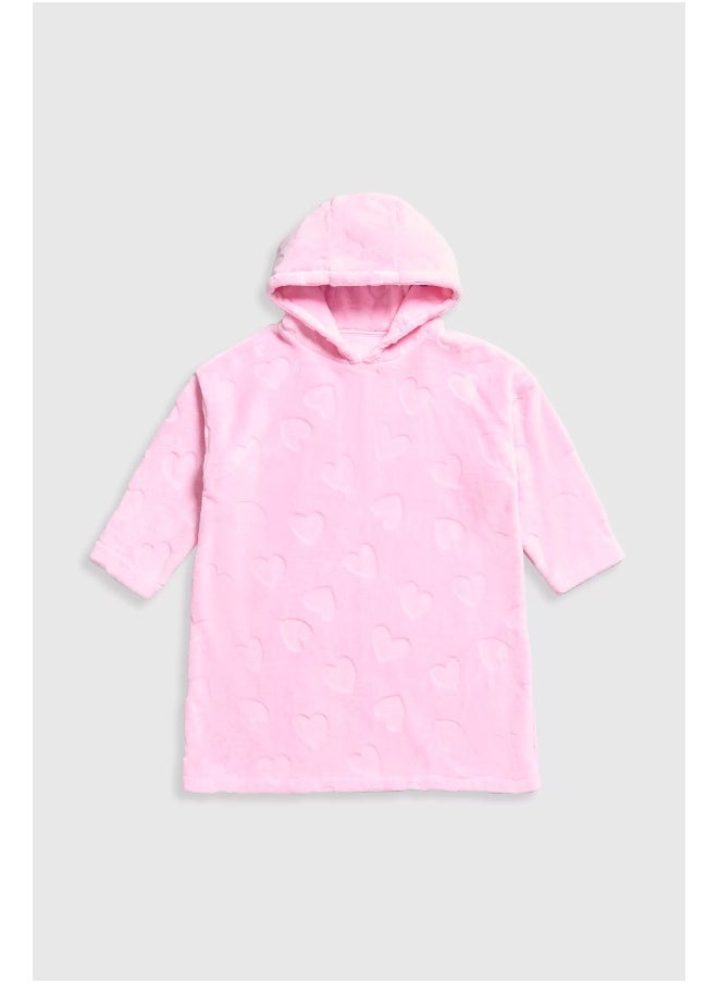 mothercare Pink Heart Fleece Hoodie  - Image 1