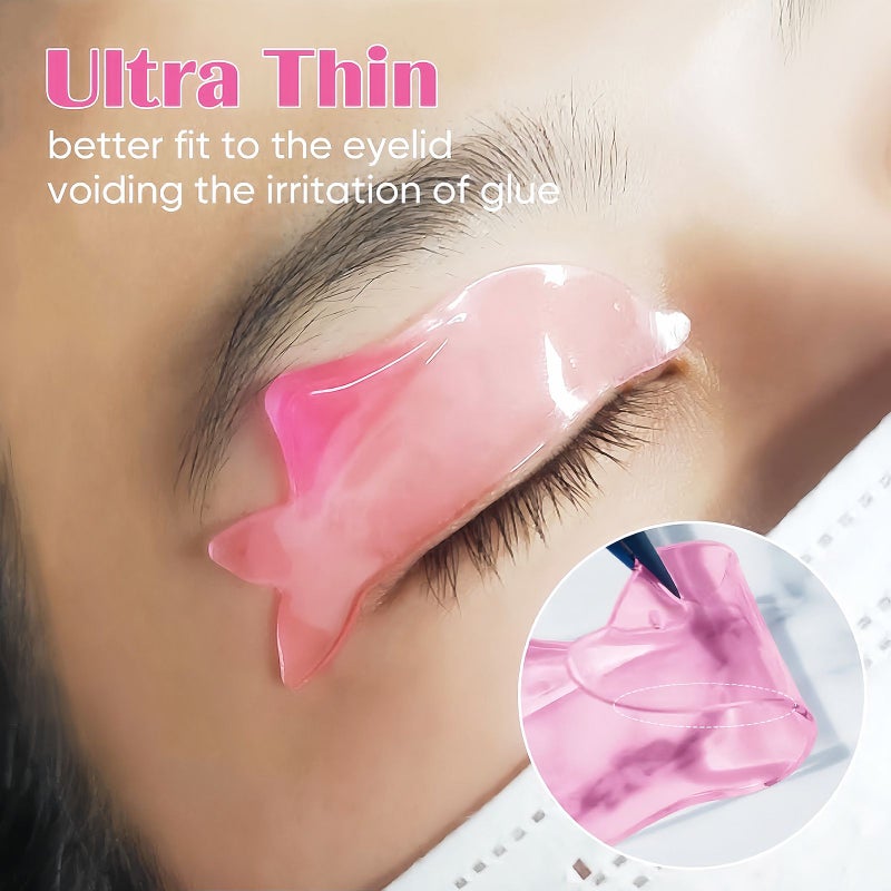 Reusable Rose Red Softening Lash Lift Pads 1 Pair Washable And Residue Free For Sensitive Eyelid Care - Image 5