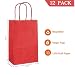 AZOWA Red Gift Bags Mini Red Paper Bags with Handles 4 x 24 x 6 in 12 Pcs - Image 2