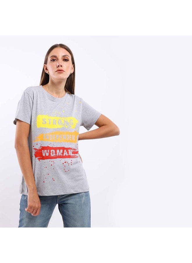Esla ESLA Japonais Printed Top Gray  - Image 2
