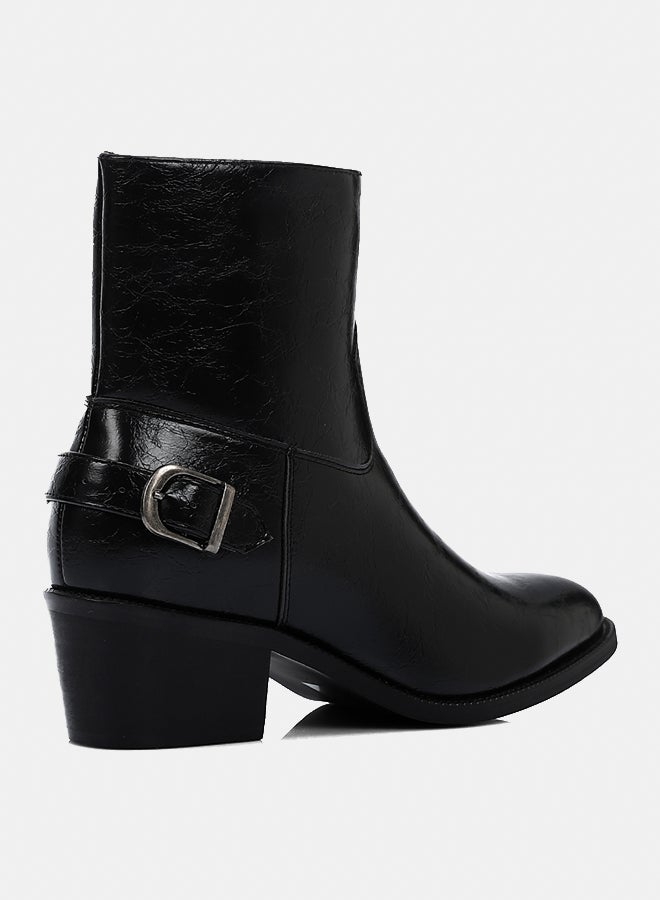 ديجافو حذاء ديجافو حذاء جلدي محكم SUN-DVTV-007 حذاء أسود للنساء - Image 3