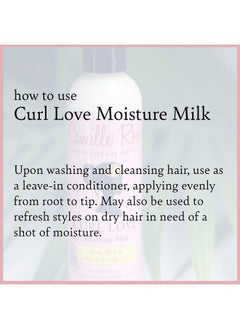 Camille Rose Curl Love Moisture Milk | Leave-In Conditioner for Curly Hair - Hydrates, Reduces Frizz, Repairs Damaged Hair - Vanilla, 8 Fl Oz  - Image 4