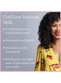 Camille Rose Curl Love Moisture Milk | Leave-In Conditioner for Curly Hair - Hydrates, Reduces Frizz, Repairs Damaged Hair - Vanilla, 8 Fl Oz  - Image 2