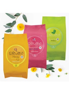 Celavi Cosmetics Celavi Makeup Removing Wipes 30 Count 3 Packs HONEYPOMGREEN TEA 