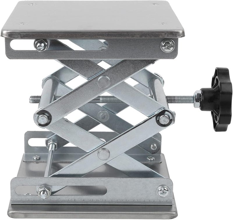 Stainless Steel Lifting Platform Stand Rack, Laboratory Lift Table with Adjustable Height up to 250mm, Smooth Rotating Handwheel for Precise Positioning, Durable Resistan - Image 1