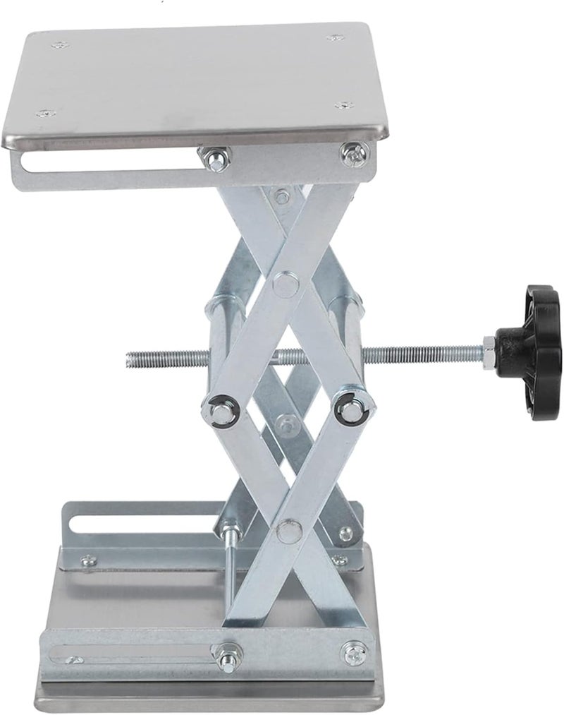 Stainless Steel Lifting Platform Stand Rack, Laboratory Lift Table with Adjustable Height up to 250mm, Smooth Rotating Handwheel for Precise Positioning, Durable Resistan - Image 3