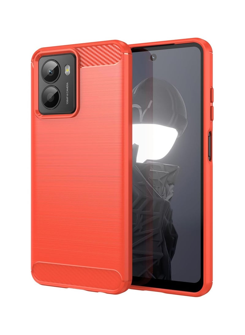 عام Protective case compatible with HMD Fusion, soft silicone sleeve design, shockproof and durable, protective case compatible with HMD Fusion(RED)