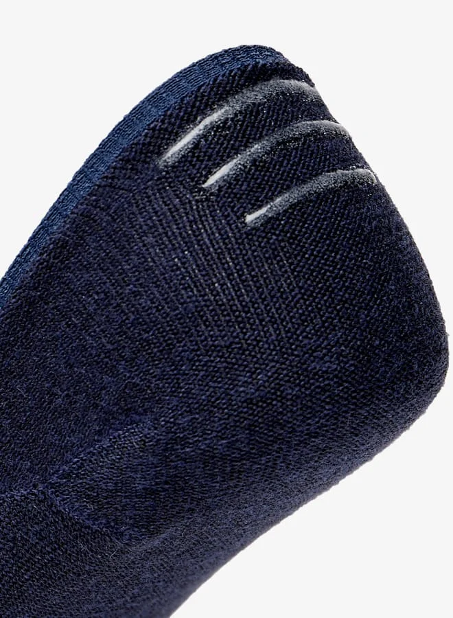 DUCHINI Navy Men's Solid No Show Socks - Set of 3 for Men | Best Price UAE
